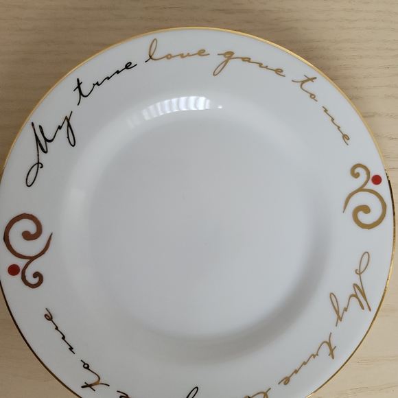 Pier 1 Cup and Saucer 12 Days Of Christmas On The First Day Partridge Gold Trim - Picture 11 of 16